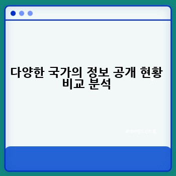 다양한 국가의 정보 공개 현황 비교 분석