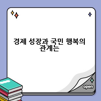 경제 성장과 국민 행복의 관계는