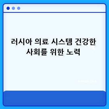 러시아 의료 시스템 건강한 사회를 위한 노력