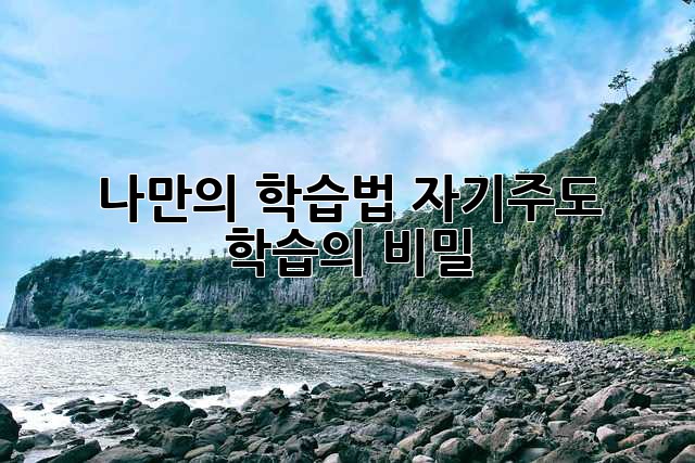 나만의 학습법, 자기주도 학습의 비밀