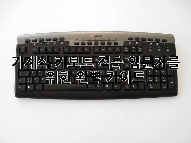 기계식 키보드 적축: 입문자를 위한 완벽 가이드