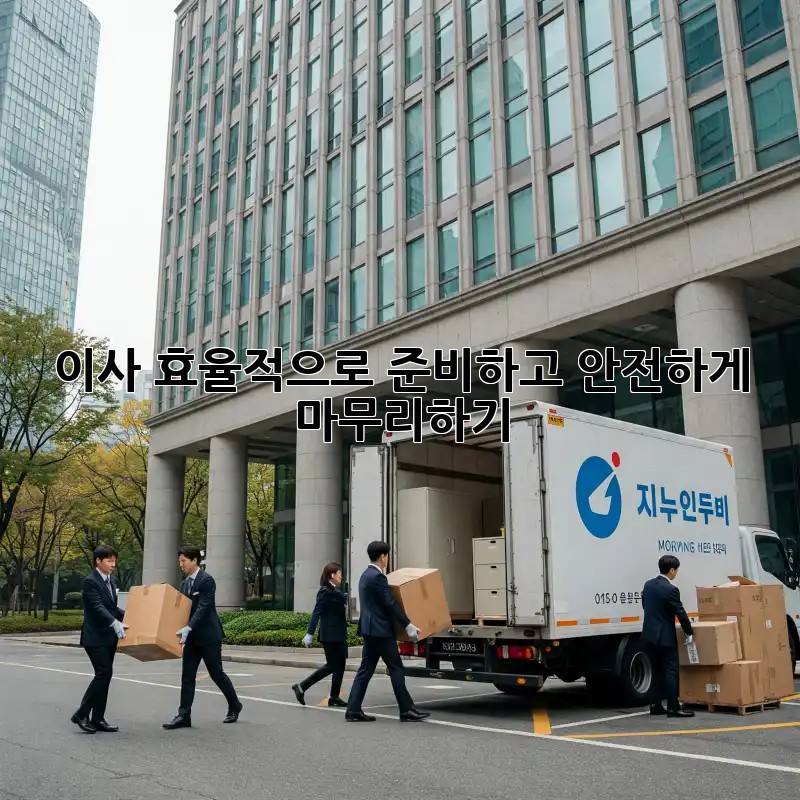 이사, 효율적으로 준비하고 안전하게 마무리하기!