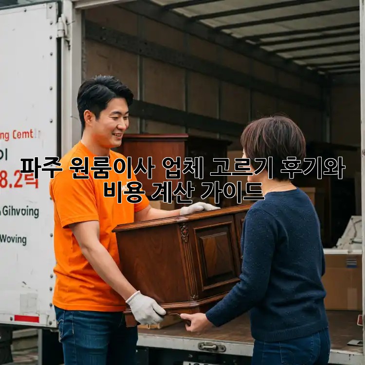 파주 원룸이사, 업체 고르기 후기와 비용 계산 가이드